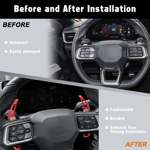 Aluminum Paddle Shifter Extension Decoration Cover For Ford Mustang 2024-2027