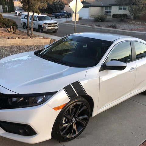 x xotic tech Fender Stripes Hash Marks KK Vinyl Decal Universal for Car Truck Sticker Racing Stripe 11"x23"