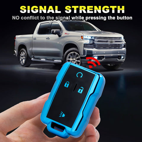 For Chevrolet Suburban GMC Yukon 4 Buttons Remote Key TPU Fob Cover Case Holder