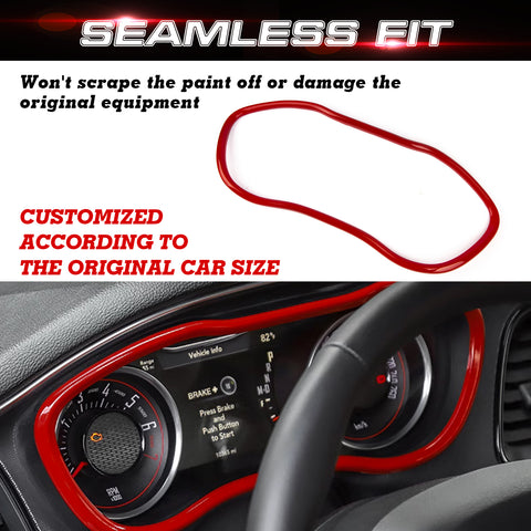 For Dodge Challenger 2015-up Dashboard Panel Display Frame Cover Trim