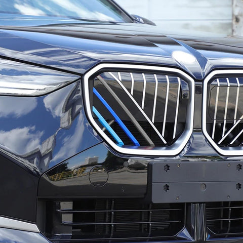 Tri-Colored Front Center Kidney Grille Strips Clip Cover For BMW X3 G45 2025-up