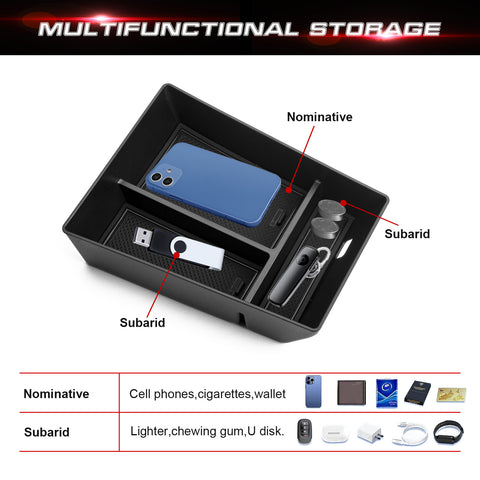 Xotic Tech Center Console Organizer Compatible with BMW X5 G05/X7 G07 2019-2025, X6 G06 2020-2025 Console Organizer Tray Accessories Center Armrest Storage Box Accessories