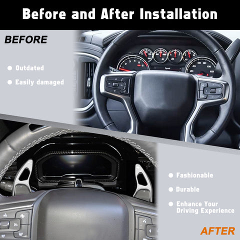Aluminum Paddle Shifter Extension Decor Cover For Chevy Silverado GMC Sierra