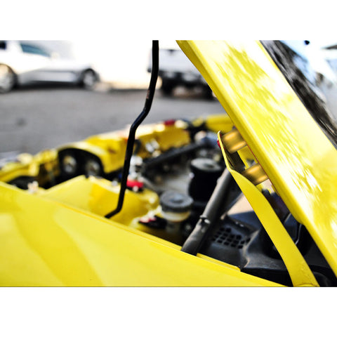 4Sets Steel Bulkhead Riser Kit, Engine Motor Hood Vent Spacer Riser, 1 inch 8mm Aluminum Alloy Engine Hood Ventilation Spacer for Auto Engine Turbo Swap