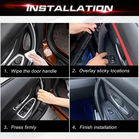 Xotic Tech Door Handle Covers, Driver&Passenger Side Inner Door Pull Handle Cover Compatible with BMW 3 Series F30/F31/F34 320,328,330,335 2012-2018 BMW 4 Series F32/F33/F36 420,435 2014-2017