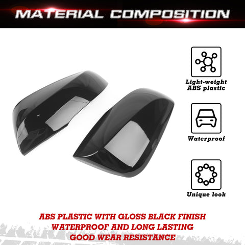 x xotic tech Carbon Fiber Style Rearview Mirror Cover Trim Molding Compatible with Toyota Highlander 2020+, Grand Highlander 2024+, RAV4 2019+, RAV4 Prime 2021+ ABS Car Decoration Exterior Accessories