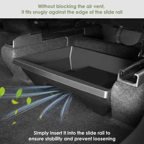 Under Seat Storage Box Organizer Accessories For Tesla Model Y Juniper 2025 2026