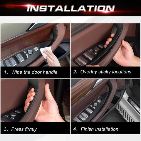 Xotic Tech 2PCS Door Handle Covers Compatible with BMW X3 G01 2018-2024, X4 G02 2019-2024, Left and Right Side Inner Door Pull Handle Covers