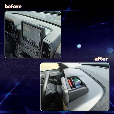 Center Dashboard Touch Screen Storage Organizer For Ford Bronco Sport 2021-2024