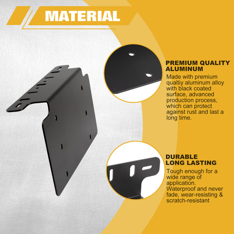 Bolt-on License Plate Mount Bracket Holder Light Bar For Ford F150 Raptor Bronco