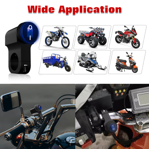 x xotic tech ATV Light Switch 12V Handlebar Switch Motorcycle Light Switch Toggle On/Off Headlight Button Switch For 7/8"(22mm) Handlebars Motorcycle Motorbike Scooter UTV