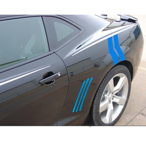 Racing Style Side Vent Fender Stripes Decal Cover For Chevrolet Camaro 2010-15