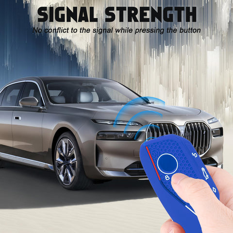 x xotic tech Soft Silicone Key Fob Cover Case Compatible with BMW X7 IX I5 M60 X5 X6 IX I7 5 7 Series 2023 2024 2025 2026, Intelligent Car Side Button Smart Key Protector