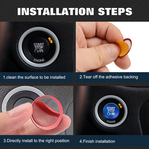 Alloy Engine Start Stop Push Button Cover For Dodge Charger Challenger 2010-2022