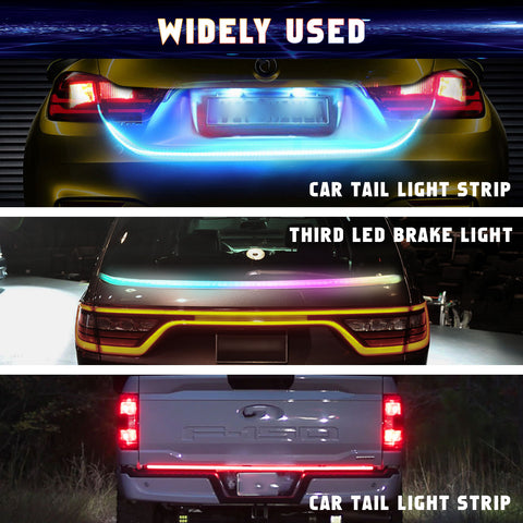 Multicolor RGB Trunk Tail LED Knight Rider Strip Brake Turn Signal Driving Light