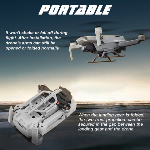 x xotic tech Landing Gear Compatible with DJI Mini 2/Mini 4k/Mavic Mini/Mini SE Drone Foldable Leg Extensions Light Weight Height Extender Protector Guard Accessory