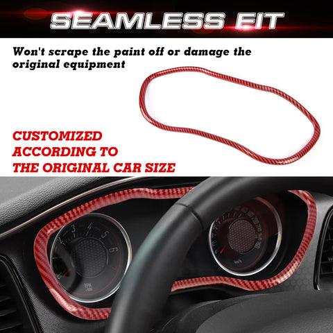 For Dodge Challenger 2015-up Dashboard Panel Display Frame Cover Trim