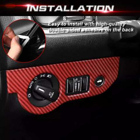 Headlight Switch Button Panel Cover Trim for Challenger 2015-up Charger 2010-up