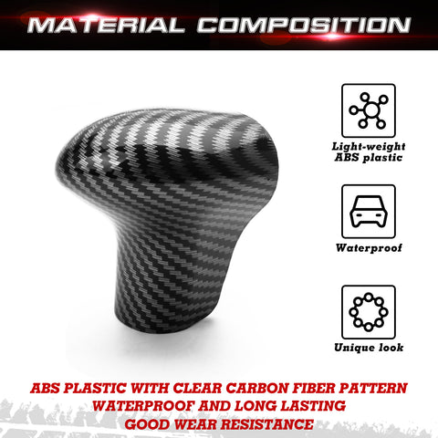 ABS Carbon Fiber Car Interior Center Console Gear Shift Knob Cover Molding Trim for Audi A4 A5 A6 A7 Q7 2012-2016