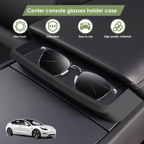 Center Console Sunglasses Holder Case For Tesla Model 3 Highland Model Y Juniper