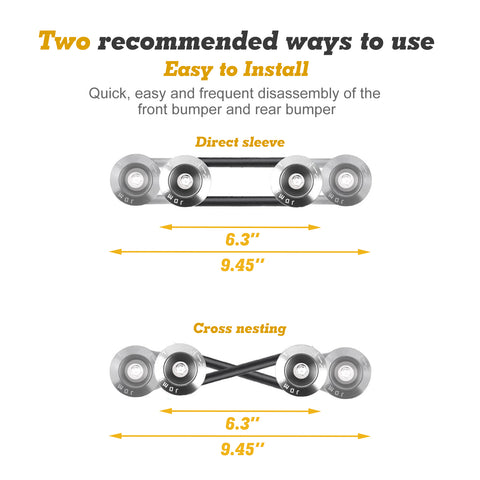 Bumper Fender Quick Release Fasteners+Rubber Bands O-Rings Replacement Clip Kits