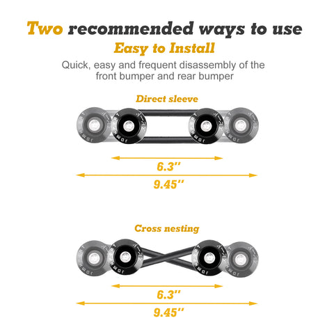 Bumper Fender Quick Release Fasteners+Rubber Bands O-Rings Replacement Clip Kits
