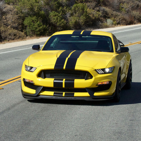 Xotic Tech Glossy Vinyl Racing Stripe Car Hood Graphics Decal Sticker for Hood Roof Rear Trunk Decoration Compatible with Ford Mustang 2015-up