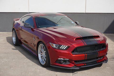 Xotic Tech Glossy Vinyl Racing Stripe Car Hood Graphics Decal Sticker for Hood Roof Rear Trunk Decoration Compatible with Ford Mustang 2015-up