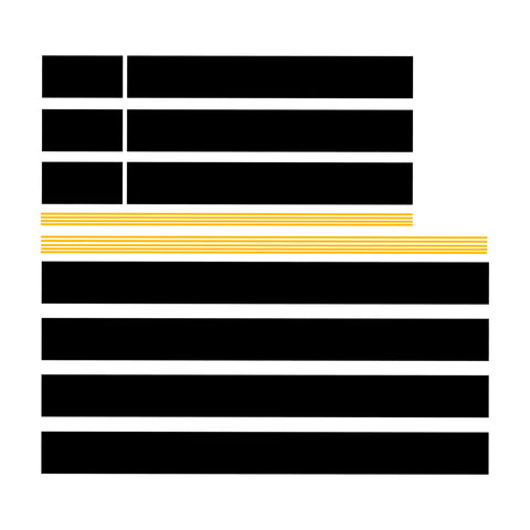 Xotic Tech Glossy Vinyl Racing Stripe Car Hood Graphics Decal Sticker for Hood Roof Rear Trunk Decoration Compatible with Ford Mustang 2015-up