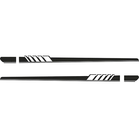 2x Sports Racing Car Graphics Side Lower Body Vinyl Long Stripe Decal Stickers