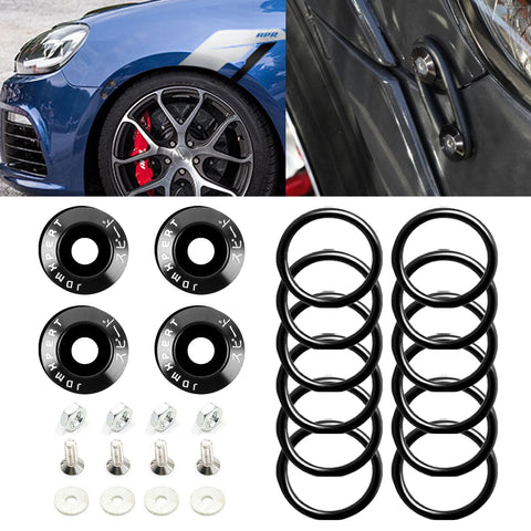 Bumper Fender Quick Release Fasteners+Rubber Bands O-Rings Replacement Clip Kits