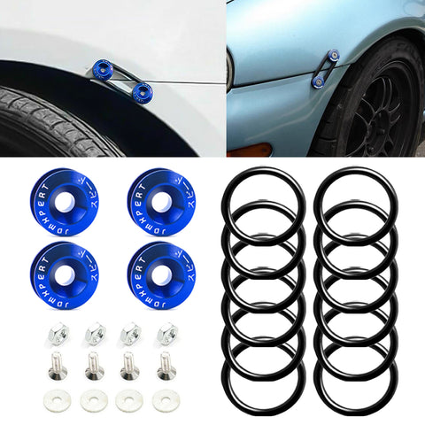 Bumper Fender Quick Release Fasteners+Rubber Bands O-Rings Replacement Clip Kits