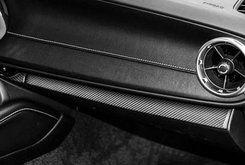 Real Carbon Fiber Console Dashboard Upper Lower Cover For Chevy Camaro 2016-2024