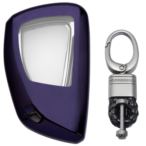 Purple Black TPU Full Protect Remote Key Fob Cover For Chevrolet Suburban 2021+