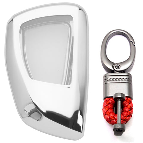 Silver Soft TPU Full Protect Remote Key Fob Cover For Chevrolet Suburban 2021-up