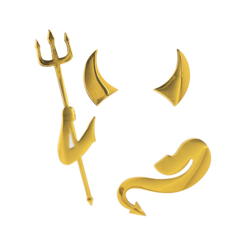 1pc x 3D Silver Chrome Devil Demon Sticker Decal Auto Car Emblem Decal Decoration