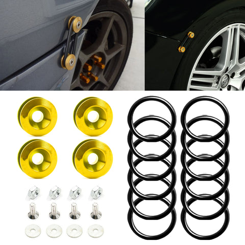 Bumper Fender Quick Release Fasteners+Rubber Bands O-Rings Replacement Clip Kits