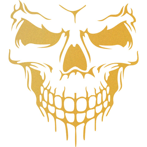 Auto Front Hood Vinyl Graphic Sticker - Truck Trailer Boat Door Window Decal - 1pcs Black/ White/ Red Skull Shape