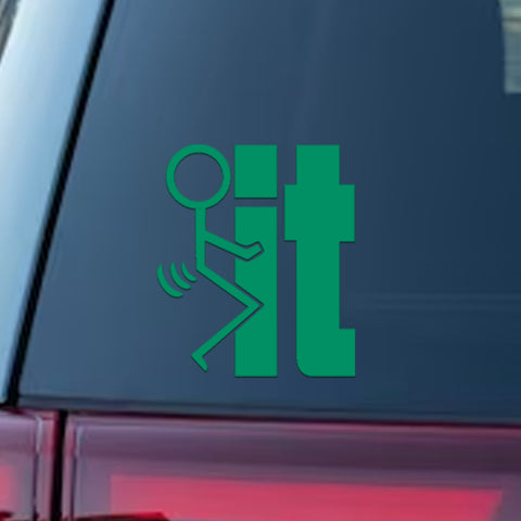 Xotic Tech F*ck-It Funny JDM Sticker Decal Vinyl Graphic for Cars Bumper Window Trucks Vans Walls Laptop 4" x 5"