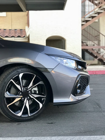 Black ABS Exterior Front Grille Hood Frame Cover Trim For Civic 2016-2021