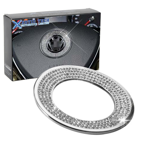 1 Piece 3D Rhinestone Car Steering Wheel Logo Decoration Sticker Ring Decal FOR VW VOLKSWAGEN