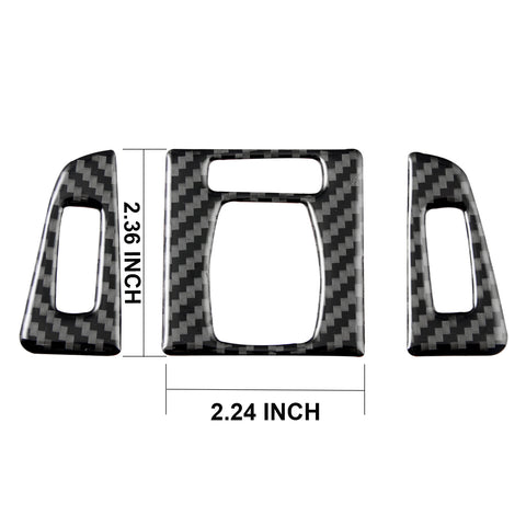 Real Carbon Fiber AC Vent Engine Start Frame Panel Cover Trim For BMW 3 4 Series