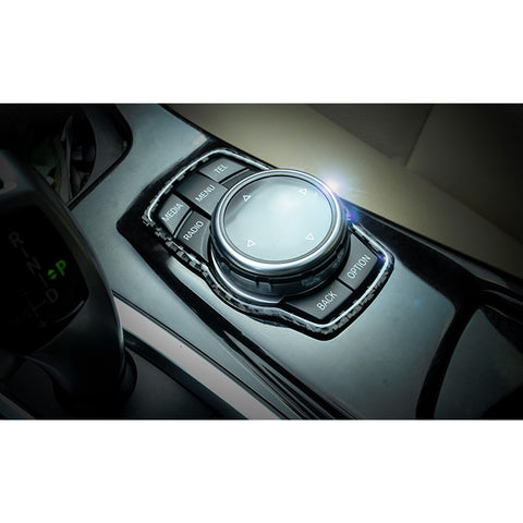 Set of Carbon Fiber Gear Shift Side AC Vent Outlet Decor Trim For BMW 3 4 Series