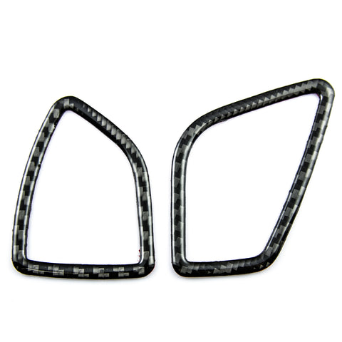 Real Carbon Fiber Side AC Vent Multimedia Control Panel Cover For BMW 3 Series