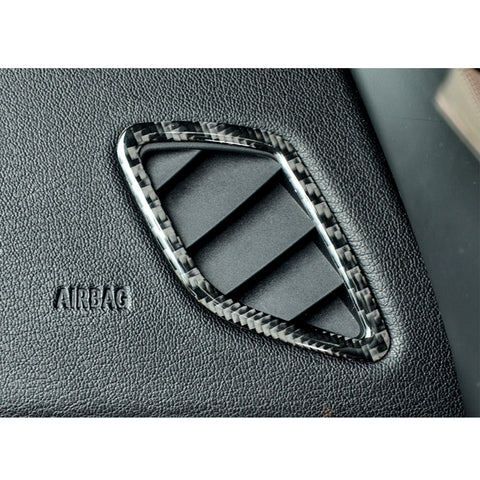 Real Carbon Fiber AC Vent Engine Start Frame Panel Cover Trim For BMW 3 4 Series