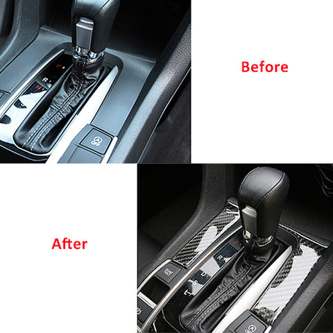 Real Carbon Fiber Steering Wheel Armrest Stripe Cover For Honda Civic 2016-21