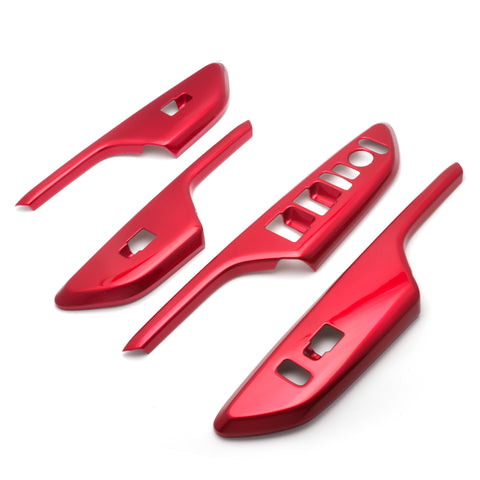 Red Pillar Speaker Handle Bowl Panel Molding Trim For Honda Civic Sedan 2016-21
