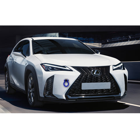 Set JDM Sport Style Tow Hook Ring Decoration+Tire Valve Stem Caps Universal Fit