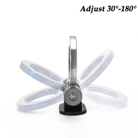 Set JDM Sport Style Tow Hook Ring Decoration+Tire Valve Stem Caps Universal Fit