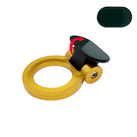 Set JDM Sport Style Tow Hook Ring Decoration+Tire Valve Stem Caps Universal Fit